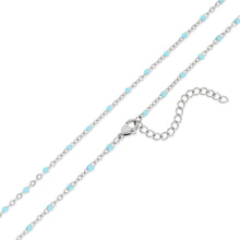Load image into Gallery viewer, 18K Gold Stainless Steel Turquoise Chain Necklace: Gold / 16+2"