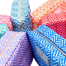 Load image into Gallery viewer, Premium Mahjong Tile Bags  |  Fits Most Large Tile Sets  : Stripes- Purple &amp; Green Tile Bag
