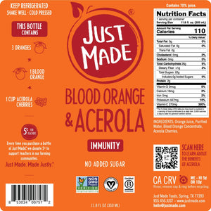 Blood Orange Acerola Cold Pressed Juice