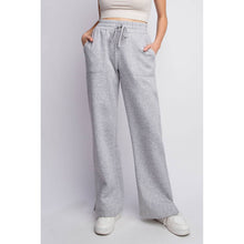 Load image into Gallery viewer, FLEECE FRENCH TERRY STRAIGHT LEG PANTS: H Grey / S-M-L(2-2-2)