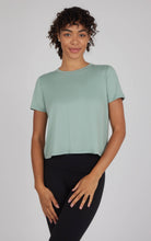 Load image into Gallery viewer, Women's Super Soft Short Sleeve Tee w Tulip Back: White