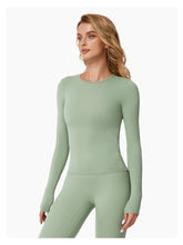 Load image into Gallery viewer, Abigail Buttery Soft Crew Neck Long Sleeve Active Top: Cherry / M