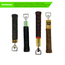 Load image into Gallery viewer, Antique Wooden Tennis Racquet Beer Bottle Opener: Antique Wooden Tennis Racquet Beer Bottle Opener