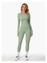 Load image into Gallery viewer, Abigail Buttery Soft Crew Neck Long Sleeve Active Top: Cherry / M