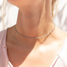Load image into Gallery viewer, 18K Gold Stainless Steel Turquoise Chain Necklace: Gold / 16+2"
