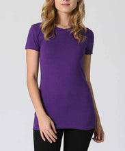 Load image into Gallery viewer, ..SI-2499 Short Sleeve Crew Neck Fitted Cotton Tee: Black-7974 / S