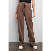 Load image into Gallery viewer, FLEECE FRENCH TERRY STRAIGHT LEG PANTS: H Grey / S-M-L(2-2-2)