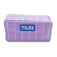 Load image into Gallery viewer, Premium Mahjong Tile Bags  |  Fits Most Large Tile Sets  : Stripes- Purple &amp; Green Tile Bag