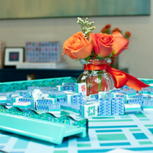 Load image into Gallery viewer, MAHJONG MAT  |  Brightside  |  33" x 33": Brightside Pink