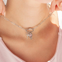 Load image into Gallery viewer, 18K Gold PVD Paperclip Carabiner Necklace: Gold / 16+2"