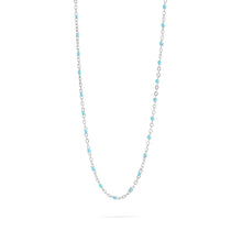 Load image into Gallery viewer, 18K Gold Stainless Steel Turquoise Chain Necklace: Gold / 16+2"