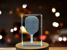 Load image into Gallery viewer, Pickleball Champion Trophy | 3D Engraved Crystal: Small