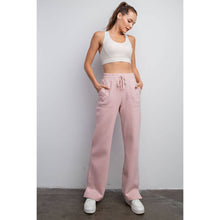 Load image into Gallery viewer, FLEECE FRENCH TERRY STRAIGHT LEG PANTS: H Grey / S-M-L(2-2-2)