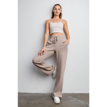 Load image into Gallery viewer, FLEECE FRENCH TERRY STRAIGHT LEG PANTS: H Grey / S-M-L(2-2-2)