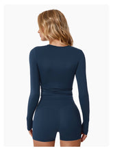 Load image into Gallery viewer, Abigail Buttery Soft Crew Neck Long Sleeve Active Top: Cherry / M