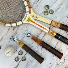 Load image into Gallery viewer, Antique Wooden Tennis Racquet Beer Bottle Opener: Antique Wooden Tennis Racquet Beer Bottle Opener