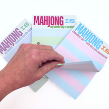 Load image into Gallery viewer, MAHJONG NOTEPAD  |  5x7 inches  |  100 Pages: A harmless cult with very cute accessories