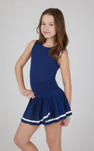 Load image into Gallery viewer, Girls Lux Tank and Pleated Tennis Skirt - Set: WHITE/BLACK/WHITE