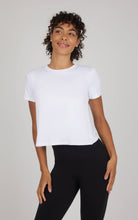 Load image into Gallery viewer, Women's Super Soft Short Sleeve Tee w Tulip Back: White