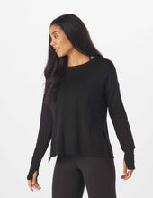 Load image into Gallery viewer, Lounge Long Sleeve: Black: Black / L