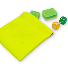 Load image into Gallery viewer, Coin, Dice, Extra Mahjong Tile Pouch  |  4x4" Bag  : Yellow