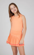 Load image into Gallery viewer, Girls Lux Tank and Pleated Tennis Skirt - Set: WHITE/BLACK/WHITE