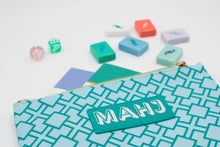 Load image into Gallery viewer, Premium Mahjong Card &amp; Accessory Bag: Diamond- Orange Card &amp; Accessory Bag