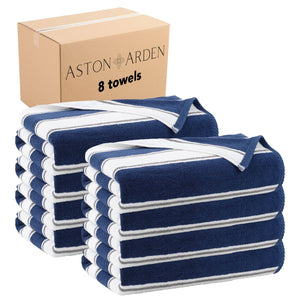 Tascosa Golf Club Logo Towel | Aston & Arden Luxury Beach Towel - 35x70 - 600 GSM - Colors: Navy/Green