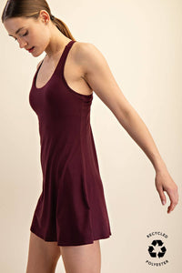 TENNIS ROMPER DRESS: Black / S-M-L(2-2-2)