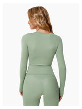 Load image into Gallery viewer, Abigail Buttery Soft Crew Neck Long Sleeve Active Top: Cherry / M