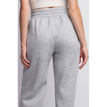 Load image into Gallery viewer, FLEECE FRENCH TERRY STRAIGHT LEG PANTS: H Grey / S-M-L(2-2-2)