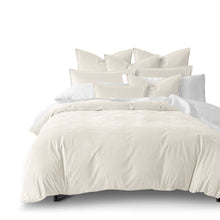 Load image into Gallery viewer, Cascade Velvet Ivory Designer Coverlet Set: Super Queen