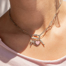 Load image into Gallery viewer, 18K Gold PVD Paperclip Carabiner Necklace: Gold / 16+2"