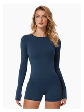 Load image into Gallery viewer, Abigail Buttery Soft Crew Neck Long Sleeve Active Top: Cherry / M