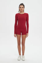 Load image into Gallery viewer, Abigail Buttery Soft Crew Neck Long Sleeve Active Top: Cherry / M