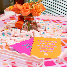 Load image into Gallery viewer, MAHJONG MAT  |  Brightside  |  33" x 33": Brightside Pink