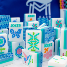 Load image into Gallery viewer, Crystal Prism Blue | Mahjong with Bold Angles and Vibrant Vibes | 1.25" x 0.9" x 0.7"