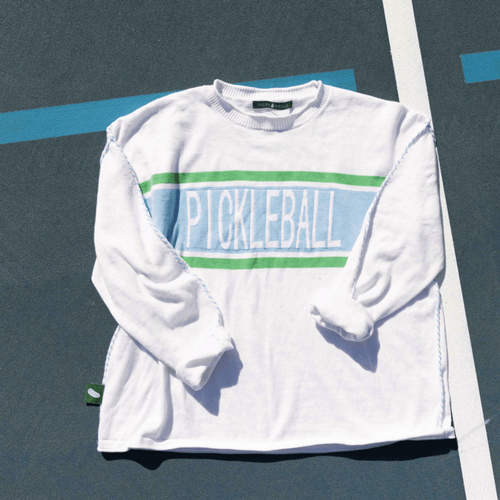 Ozzie Pickleball Sweater: White / Medium