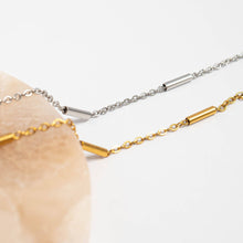 Load image into Gallery viewer, 18K Gold PVD Stainless Steel Satellite Bar Chain Bracelet: Gold