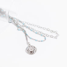 Load image into Gallery viewer, 18K Gold Stainless Steel Turquoise Chain Necklace: Gold / 16+2"