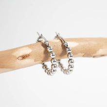 Load image into Gallery viewer, 18K Gold PVD Stainless Steel Circle Ball Hoop Earrings : Gold