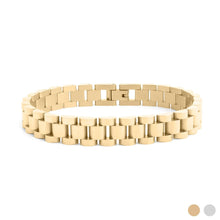 Load image into Gallery viewer, 18K Gold Stainless Steel Watchband Chain Bracelet: Gold