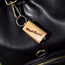 Load image into Gallery viewer, Antique Wooden Tennis Racquet Keychain