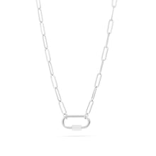 Load image into Gallery viewer, 18K Gold PVD Paperclip Carabiner Necklace: Gold / 16+2"