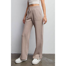 Load image into Gallery viewer, FLEECE FRENCH TERRY STRAIGHT LEG PANTS: H Grey / S-M-L(2-2-2)