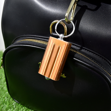Load image into Gallery viewer, Antique Wooden Tennis Racquet Keychain