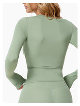 Load image into Gallery viewer, Abigail Buttery Soft Crew Neck Long Sleeve Active Top: Cherry / M