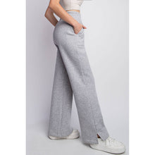 Load image into Gallery viewer, FLEECE FRENCH TERRY STRAIGHT LEG PANTS: H Grey / S-M-L(2-2-2)