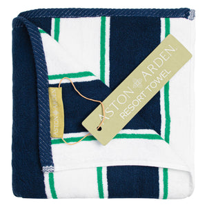 Tascosa Golf Club Logo Towel | Aston & Arden Luxury Beach Towel - 35x70 - 600 GSM - Colors: Navy/Green