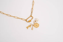 Load image into Gallery viewer, 18K Gold PVD Paperclip Carabiner Necklace: Gold / 16+2"